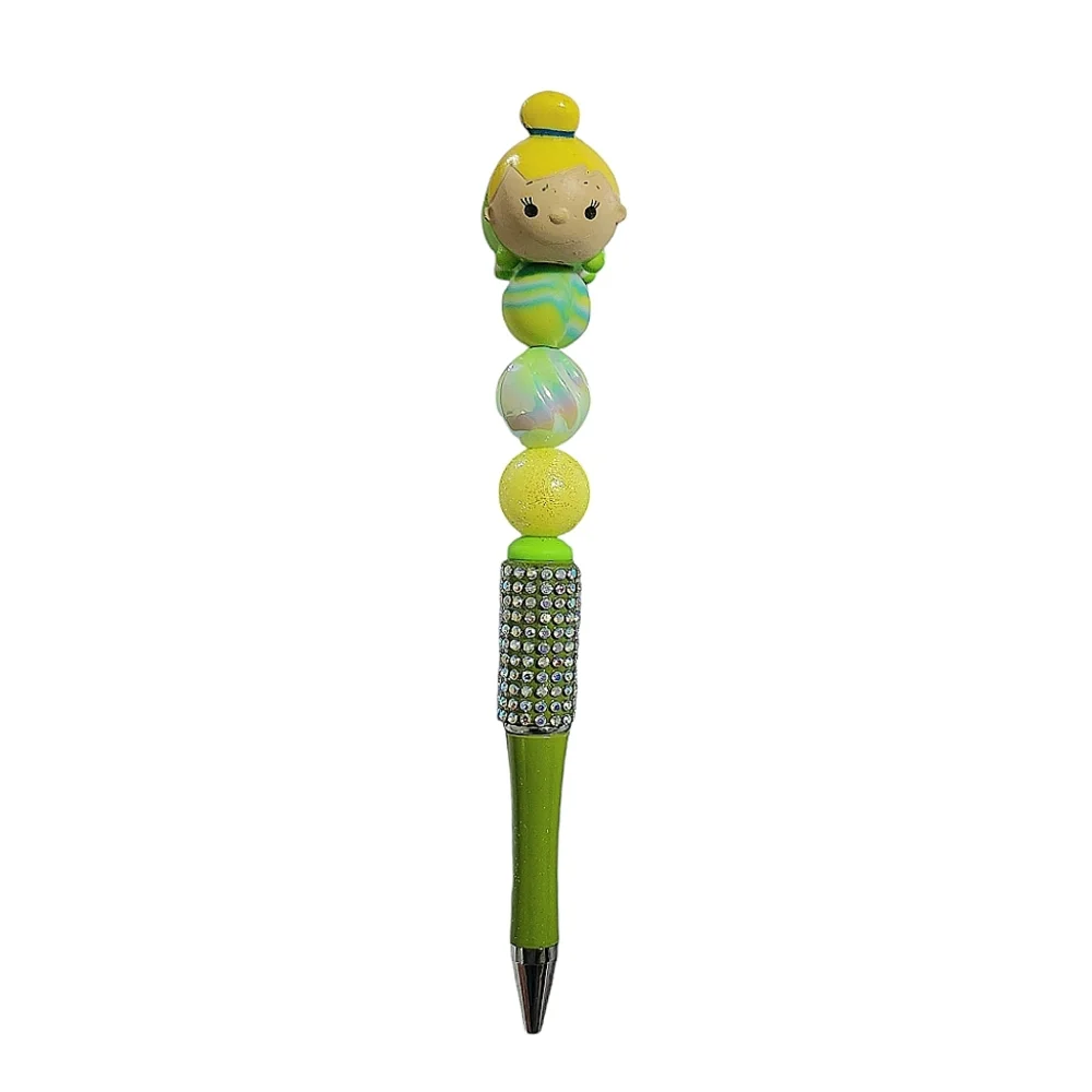 Tinker Bell Tsum Tsum Disney Beaded Ballpoint Twist Pen Topper Green